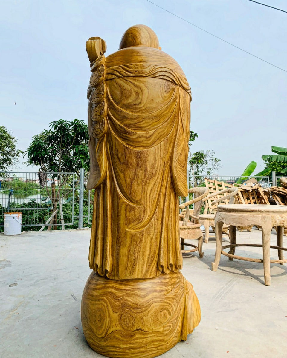 Tượng Phật Di Lặc Chúc Phúc Vạn Sự Như Ý - Gỗ Cẩm Vàng