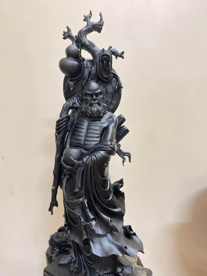 Tượng Đạt Ma Sư Tổ Gỗ Mun Sừng