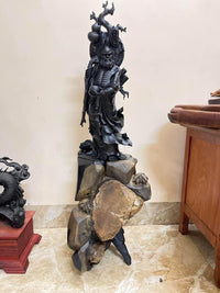 Tượng Đạt Ma Sư Tổ Gỗ Mun Sừng