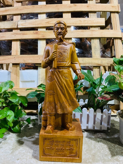 Tượng Trần Quốc Tuấn Hưng Đạo Đại Vương - Gỗ Bách Xanh