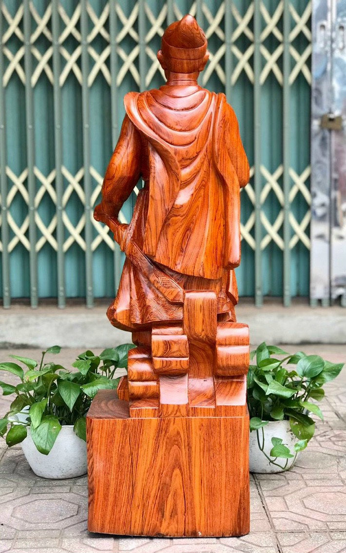 Tượng Hưng Đạo Đại Vương Trần Quốc Tuấn - Gỗ Hương Đá Cao 1m