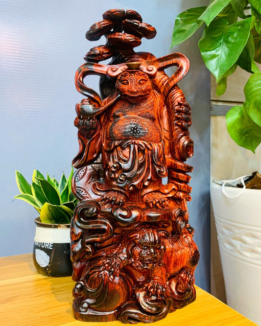 Lư Tổng Cóc Xông Trầm Nhả Khói Huyền Ảo - Gỗ Trắc Đỏ Đen Quý Hiếm