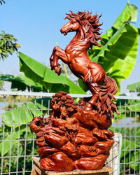 Tượng Nhất Mã Phi Thiên - Gỗ Hương Ta Tuyệt Đẹp Cao 71Cm