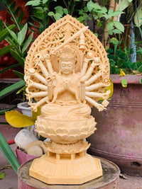 Tượng Gỗ  Phật Mẫu Chuẩn Đề Để Ô Tô