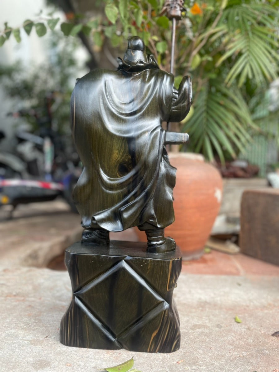Tượng Quan Công Chống Đao Đứng Đế Hổ Phù