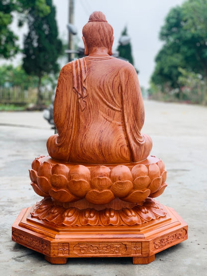 Tượng Bổn Sư Thích Ca Mâu Ni Gỗ Hương Đá Cao 80cm