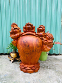 Thiềm Thừ Trấn Chum - Ngũ Cóc Tài Lộc  Gỗ Hương