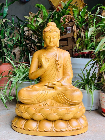 Tượng Gỗ Bổn Sư Thích Ca Thế Giơ Tay - Giáo Hoá Thủ Ấn Cao 50