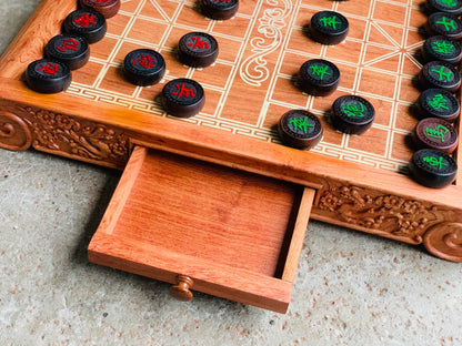 Bộ Bàn Cờ Tướng Kèm Quân Cờ Gỗ Hương