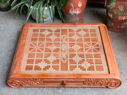 Bộ Bàn Cờ Tướng Kèm Quân Cờ Gỗ Hương