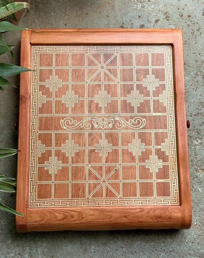 Bộ Bàn Cờ Tướng Kèm Quân Cờ Gỗ Hương
