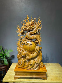 Tượng Con Rồng- Gỗ Ngọc Am Cao 91cm