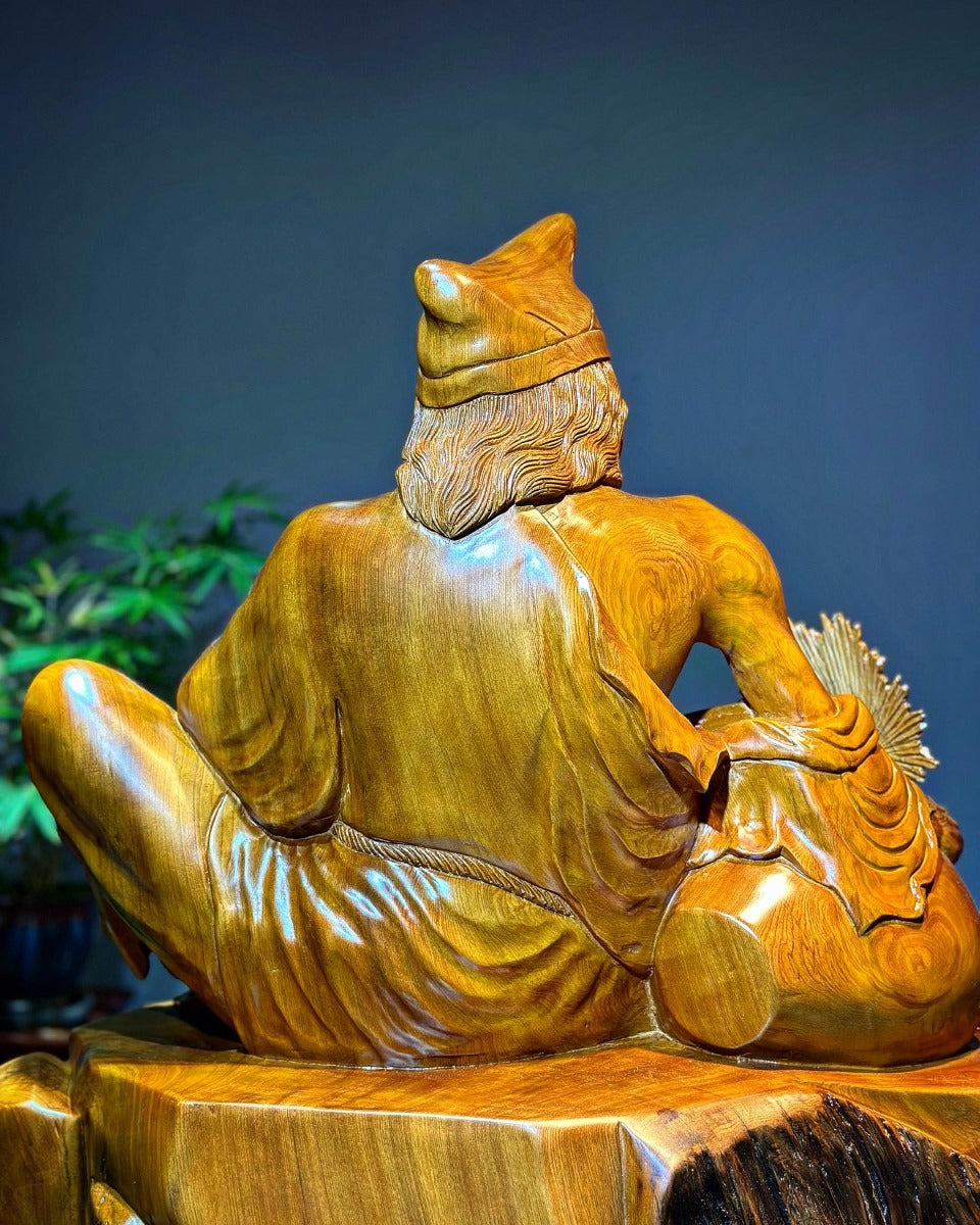 Tế Công Gỗ Ngọc Am Nguyên Khối Cao 1m