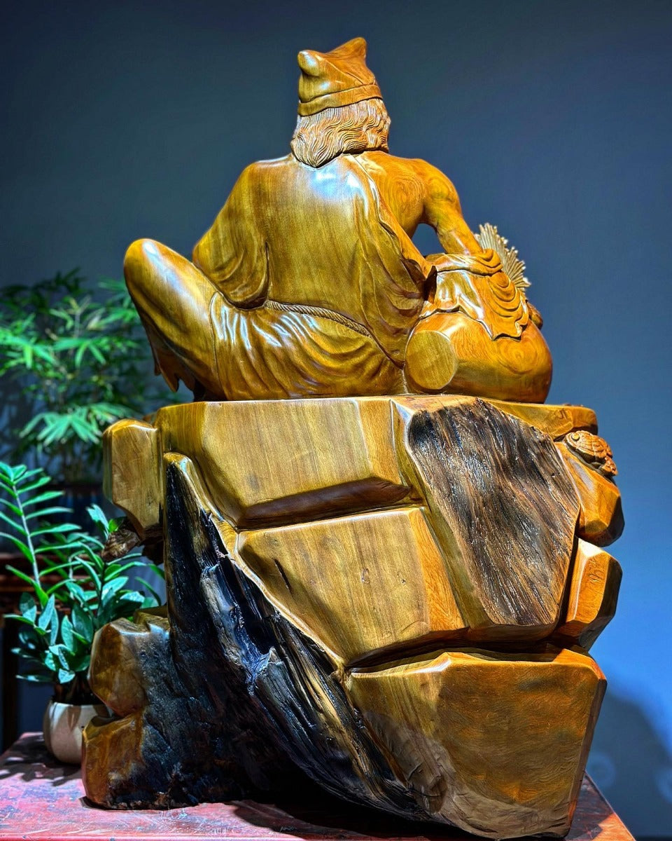 Tế Công Gỗ Ngọc Am Nguyên Khối Cao 1m