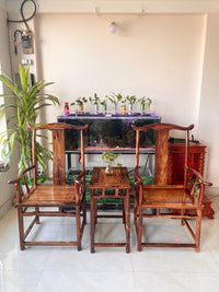 Bộ Đôn Ghế Quan Gỗ Cẩm Ta