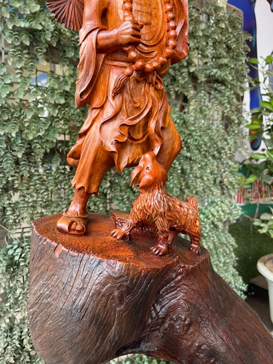 Tượng Gỗ Tế Công Uống Say