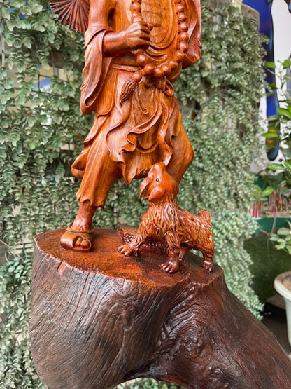 Tượng Gỗ Tế Công Uống Say