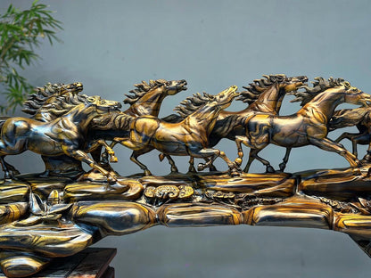 Cầu Bát Mã Truy Phong  Ngang 145cm Gỗ Mun Hóa