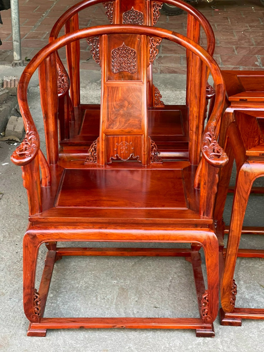 Bộ Đôn Ghế 3 Món Minh Đế Gỗ Hương Ta