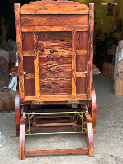 Ghế Lười Tựa Lưng - Ghế Thư Giãn Mẫu Cung Đàn  Gỗ Cẩm