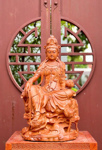 Tượng Quán Âm Tự Tại Gỗ Hương