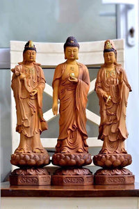 Tây Phương Tam Thánh Đứng - Cao 40 - Sơn Giả Cổ