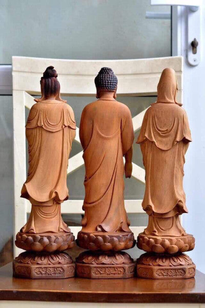 Tây Phương Tam Thánh Đứng - Cao 40 - Sơn Giả Cổ
