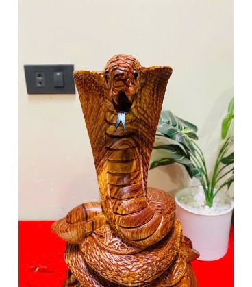 Tượng Linh Vật Con Rắn Trấn Lu Tài Lộc  Gỗ Cẩm Cao 38