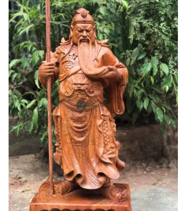 tượng gỗ Quan công vuốt râu