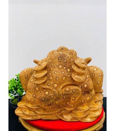 Cụ Cóc Thiềm Thừ Tài Lộc Gỗ Ngọc Am - Linh Vật Phong Thủy Cao Cao 38cm