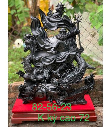 Tượng Thần Phật Đạt Ma Bay - Gỗ Mun Sừng Cao 82cm
