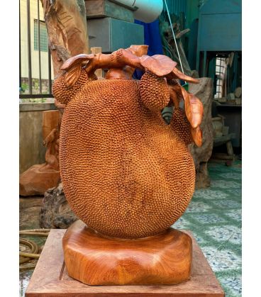 Gỗ Mỹ Nghệ Trái Mít Tài Lộc - Hương Ta Liền Khối, Kích Thước 48x32x25c