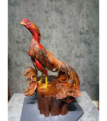 Chiến Kê Tác Phẩm Nghệ Thuật Gỗ Hương Ta Gia Lai