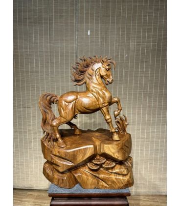 Linh Vật Ngựa Phong Thuỷ - Nhất Mã Ngọc Am Cao 60 Liền Khối
