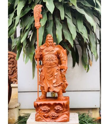 tượng gỗ Quan công vuốt râu