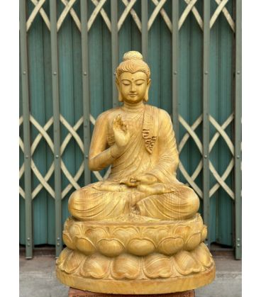 Tượng Phật Giơ Tay - Giáo Hoá Thủ Ấn Cao 60 Gỗ Gõ